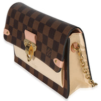 Louis Vuitton Creme Damier Ebene Canvas Vavin Chain Wallet Handbag 2