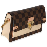 Louis Vuitton Creme Damier Ebene Canvas Vavin Chain Wallet Handbag 3