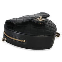 Chanel Black Quilted Lambskin CC In Love Heart Bag Handbag 7