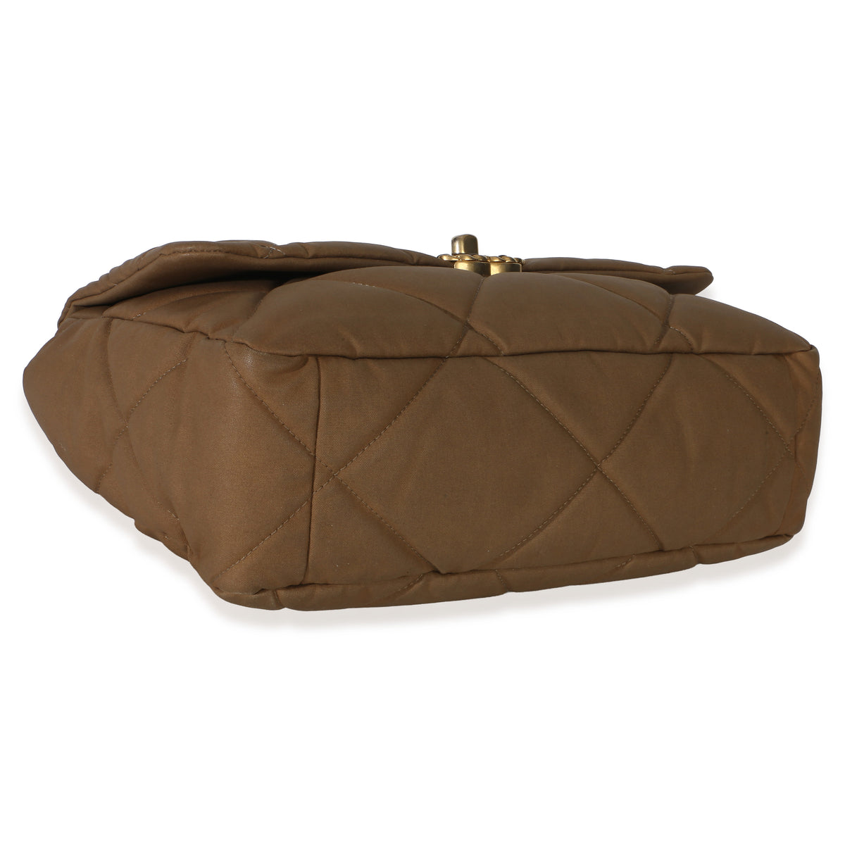 Chanel Brown Quilted Canvas Large  19 Flap Bag Handbag 7