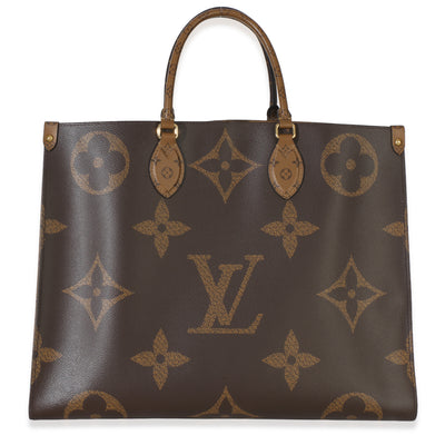 Louis Vuitton Reverse Monogram Canvas Onthego GM Handbag fv