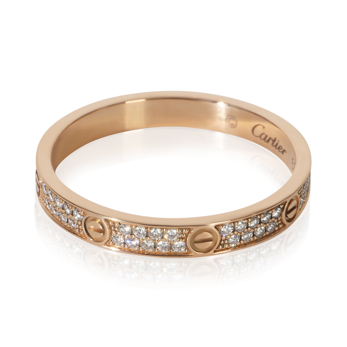 Cartier Rose Gold Diamond Mini Model Love Ring 2