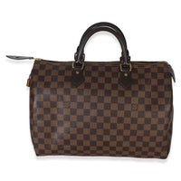 Louis Vuitton Damier Ebene Canvas Speedy 35 Handbag 4