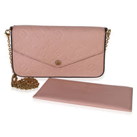Louis Vuitton Rose Poudre Monogram Empreinte Felicie Pochette Handbag 8