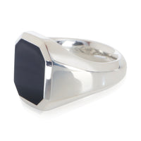 David Yurman Sterling Silver Onyx Streamline Signet Ring 2