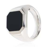 David Yurman Sterling Silver Onyx Streamline Signet Ring 4
