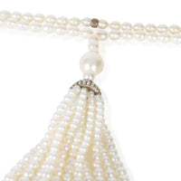 Tiffany & Co. Sterling Silver Pearl Ziegfeld Tassel Necklace 2