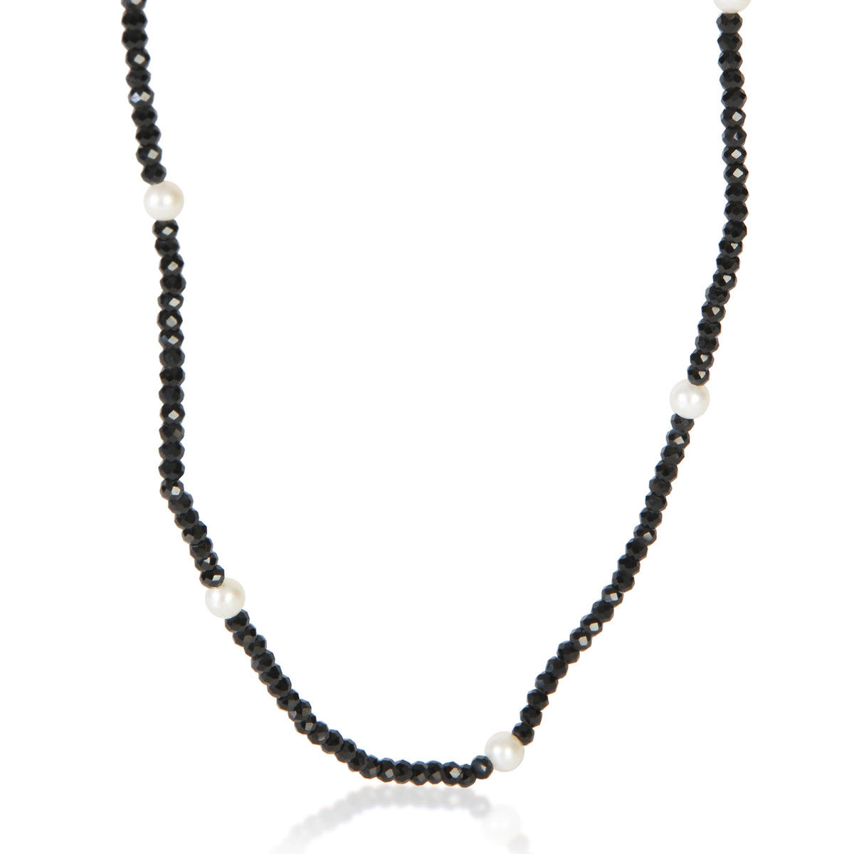 Tiffany & Co. Sterling Silver Spinel and Pearl Ziegfeld Necklace fv