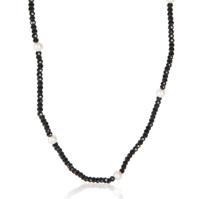 Tiffany & Co. Sterling Silver Spinel and Pearl Ziegfeld Necklace fv