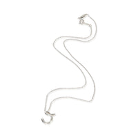 Tiffany & Co. Sterling Silver Diamond Elsa Peretti Alphabet Initial C Pendant 3