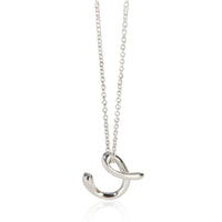 Tiffany & Co. Sterling Silver Diamond Elsa Peretti Alphabet Initial C Pendant fv