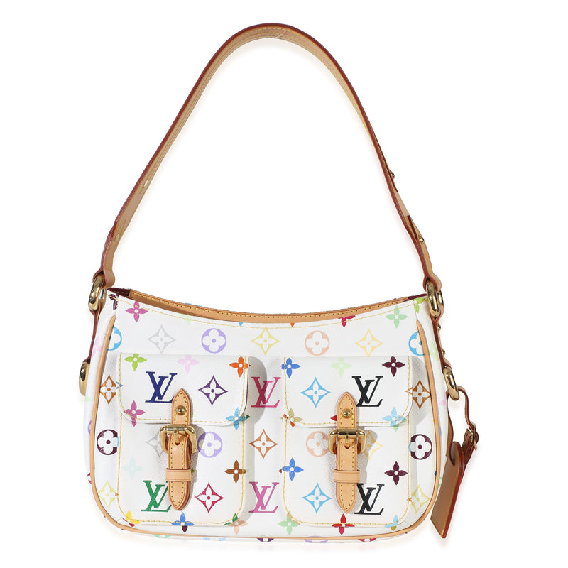 Louis Vuitton White Multicolore Murakami Monogram Canvas Lodge PM Handbag id
