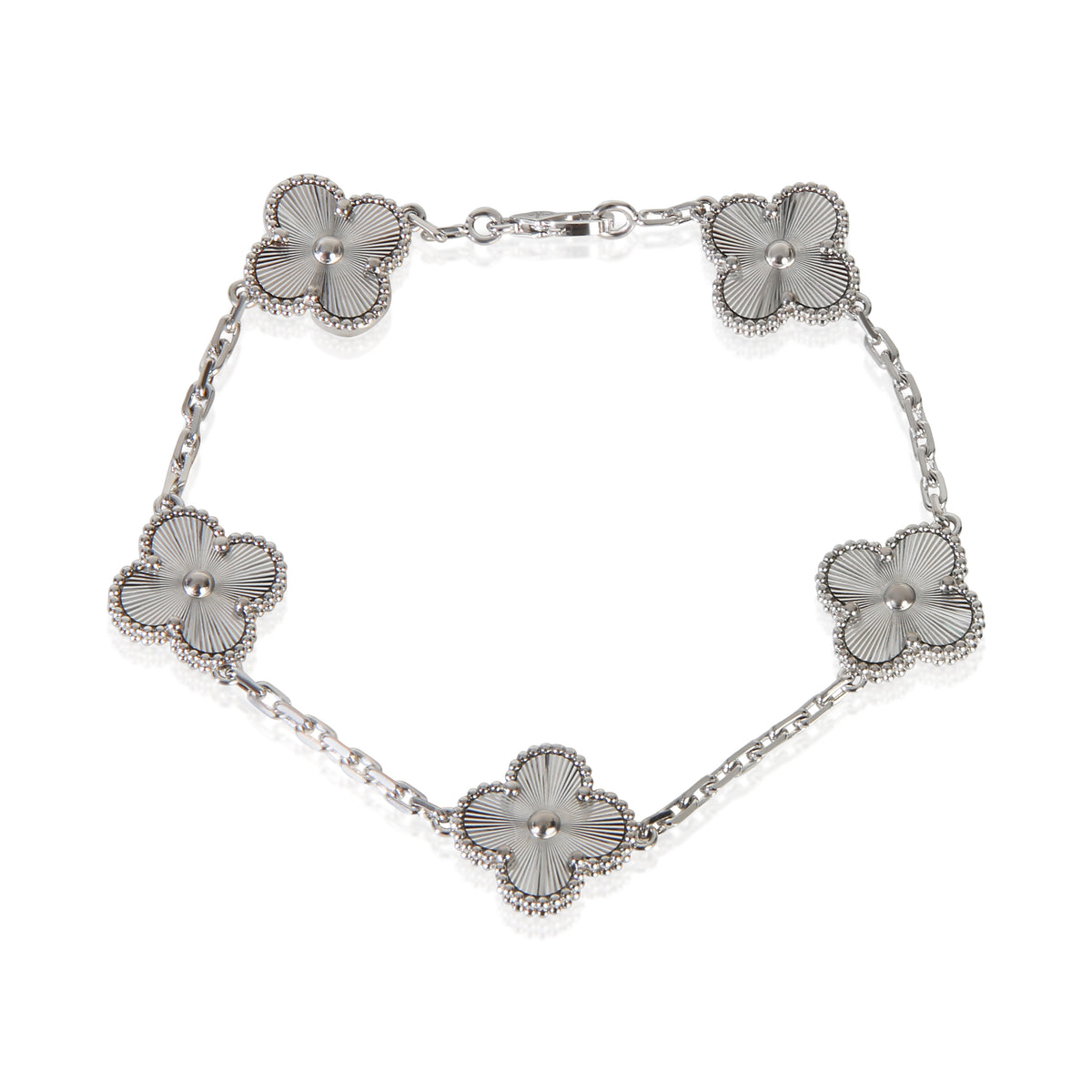 Van Cleef & Arpels White Gold  Vintage Alhambra Bracelet id
