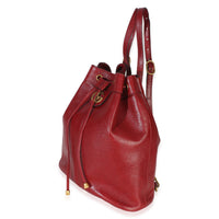 Gucci Red Piuma Lux Energy Medium Re(Belle) Bucket Backpack Handbag 2