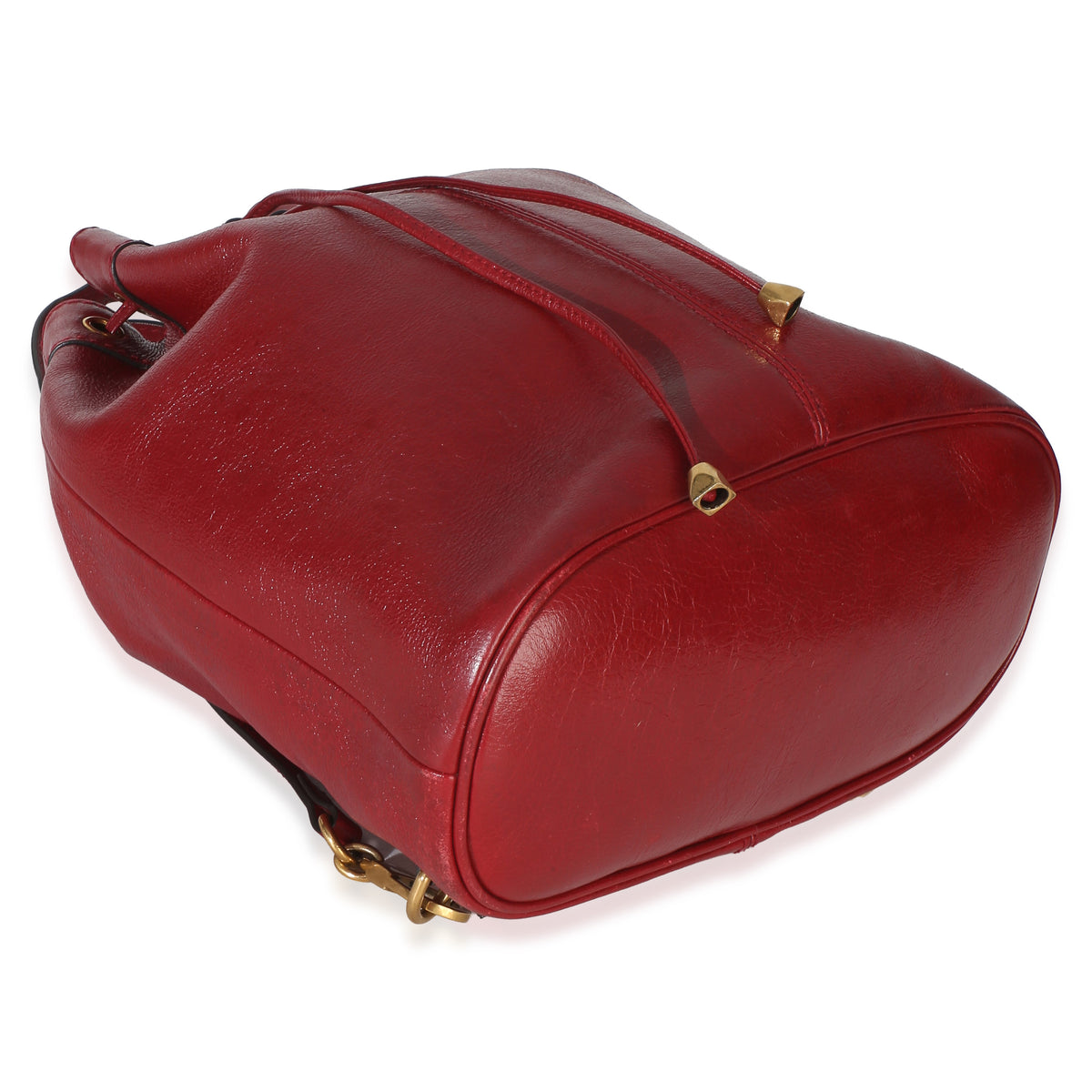 Gucci Red Piuma Lux Energy Medium Re(Belle) Bucket Backpack Handbag 7