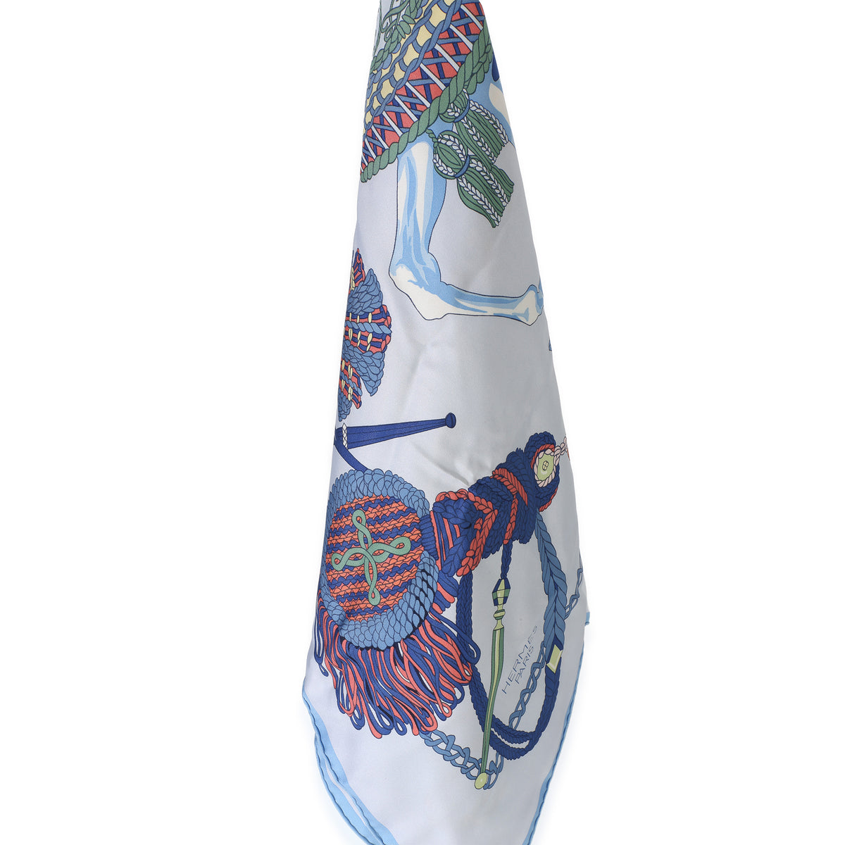 Hermès Bleu Ciel Silk Le Timbalier Scarf 90 2
