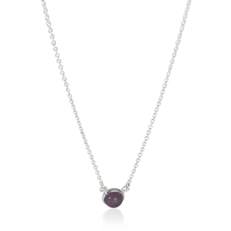 Tiffany & Co. Sterling Silver Chalcedony Elsa Peretti Color By The Yard Pendant fv