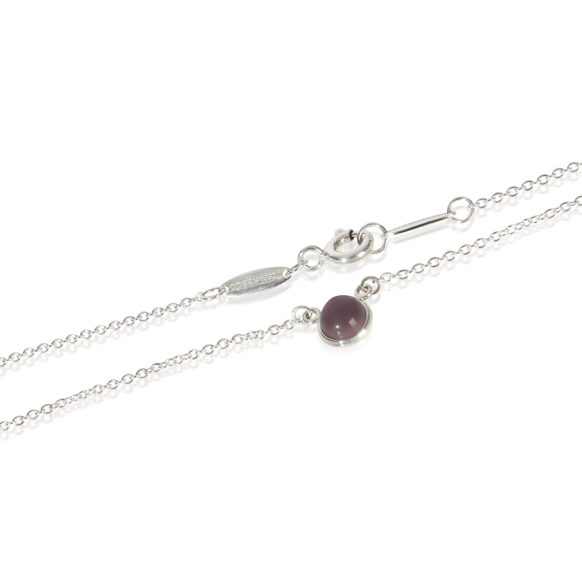 Tiffany & Co. Sterling Silver Chalcedony Elsa Peretti Color By The Yard Pendant 2