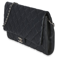 Chanel Black Quilted Caviar Clutch On Chain Handbag 2