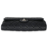 Chanel Black Quilted Caviar Clutch On Chain Handbag 5