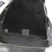 Gucci Beige Black GG Supreme Canvas Double Buckle Backpack Handbag 9