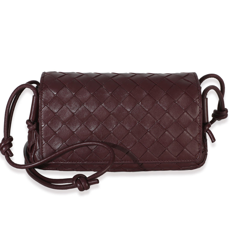 Bottega Veneta Red Nappa Intrecciato Notturno Pouch Handbag id