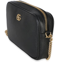 Gucci Black Dollar Calfskin Super Mini GG Marmont Chain Shoulder Bag Handbag 2