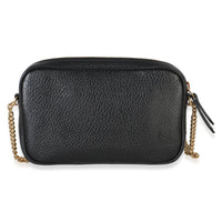 Gucci Black Dollar Calfskin Super Mini GG Marmont Chain Shoulder Bag Handbag 4