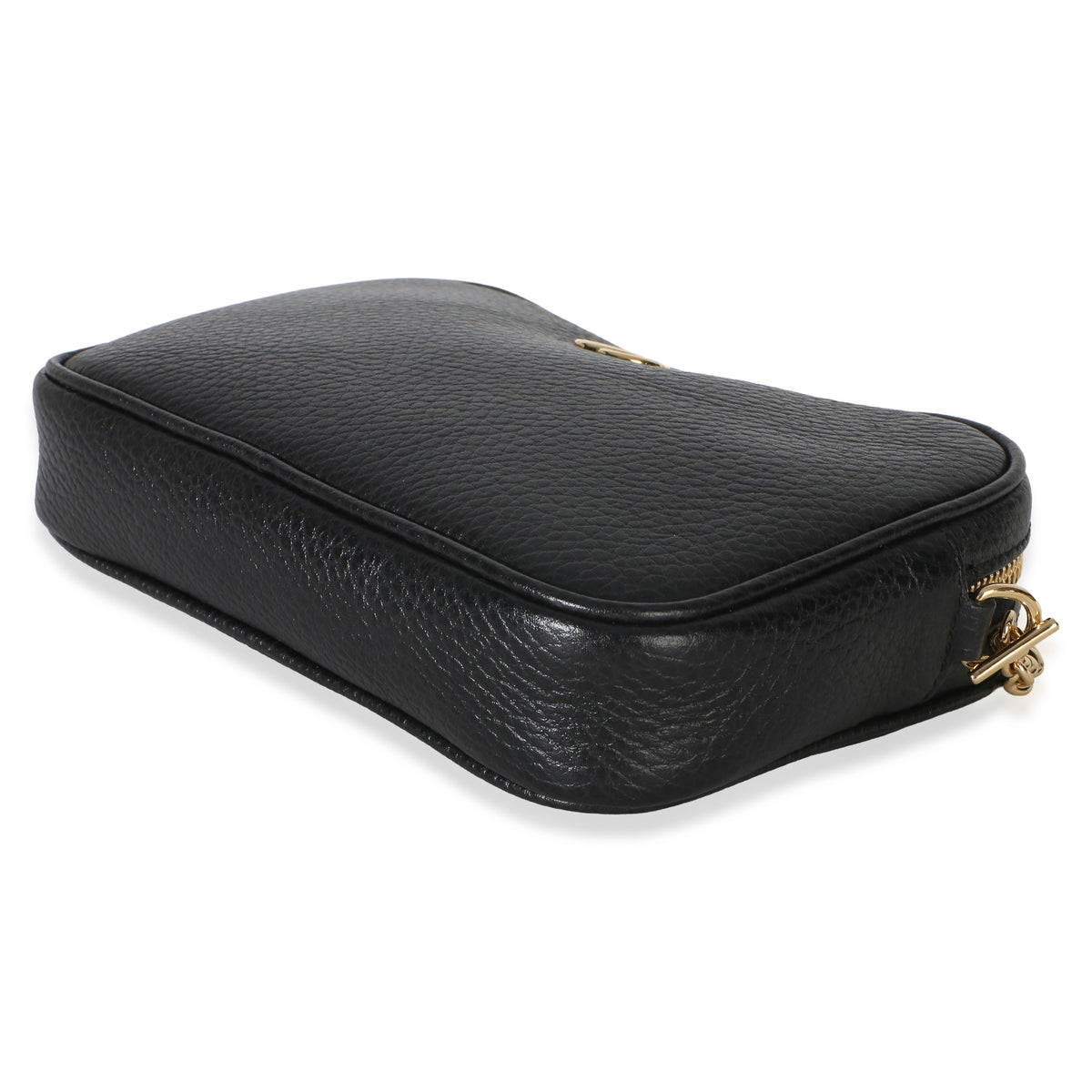 Gucci Black Dollar Calfskin Super Mini GG Marmont Chain Shoulder Bag Handbag 6