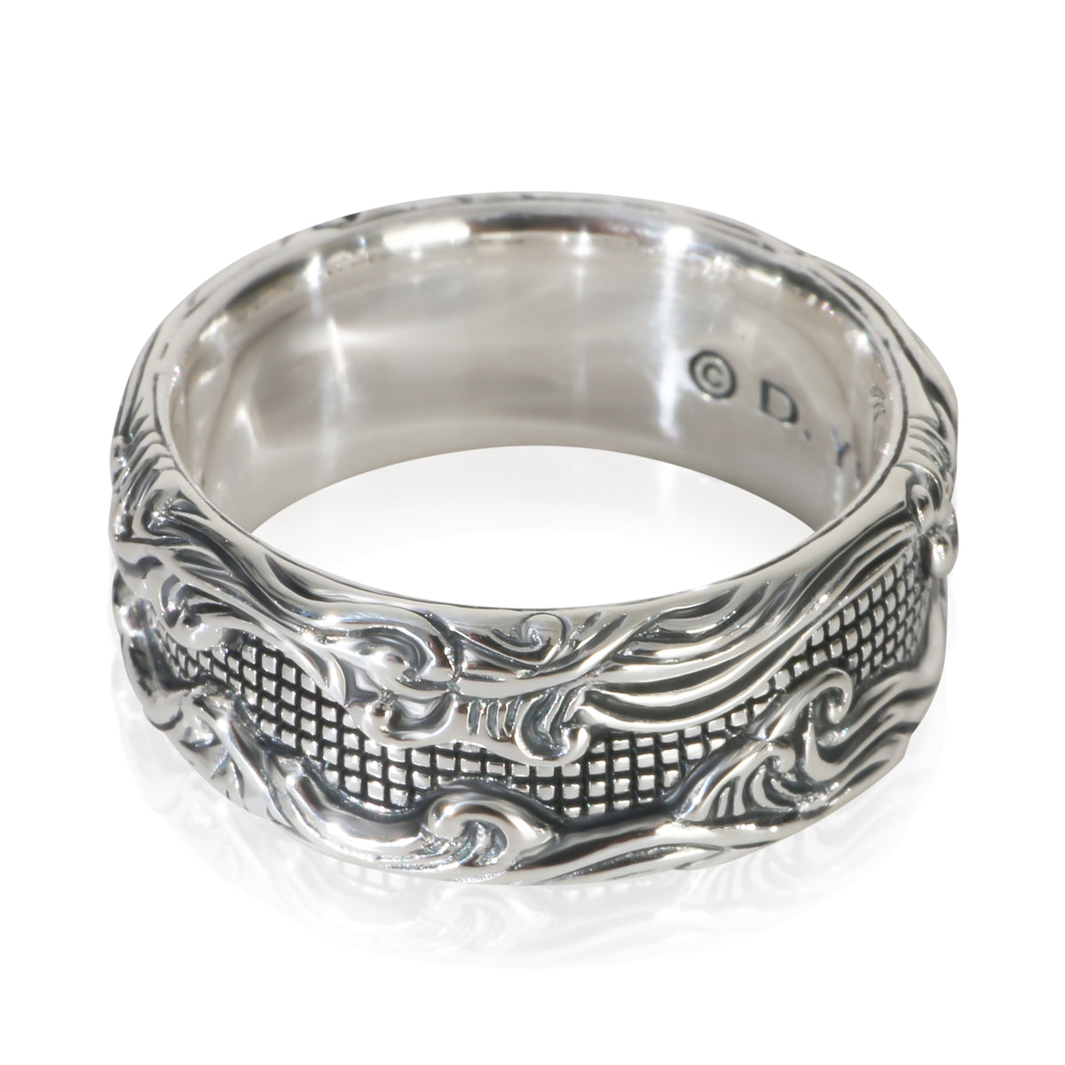 David Yurman Sterling Silver  Waves Band 2