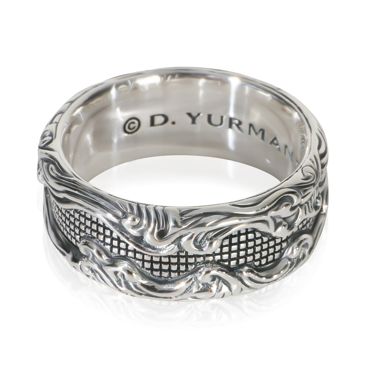 David Yurman Sterling Silver  Waves Band fv