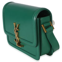 Saint Laurent Green Smooth Calfskin Monogram Small Solferino Satchel Handbag 2