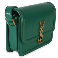 Saint Laurent Green Smooth Calfskin Monogram Small Solferino Satchel Handbag 3