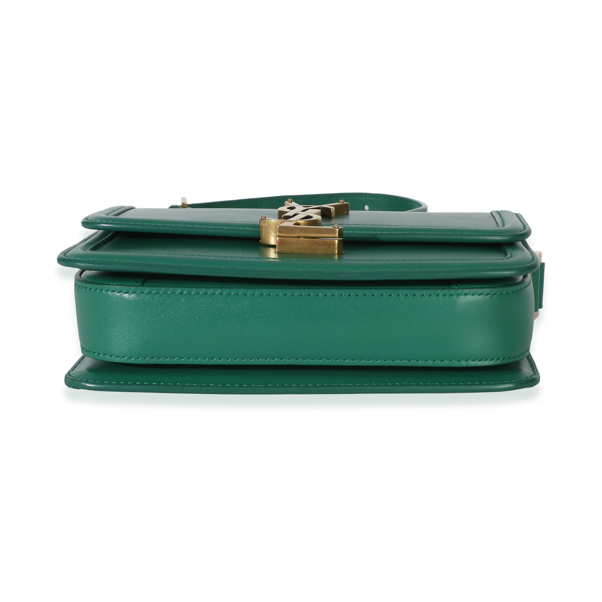 Saint Laurent Green Smooth Calfskin Monogram Small Solferino Satchel Handbag 5