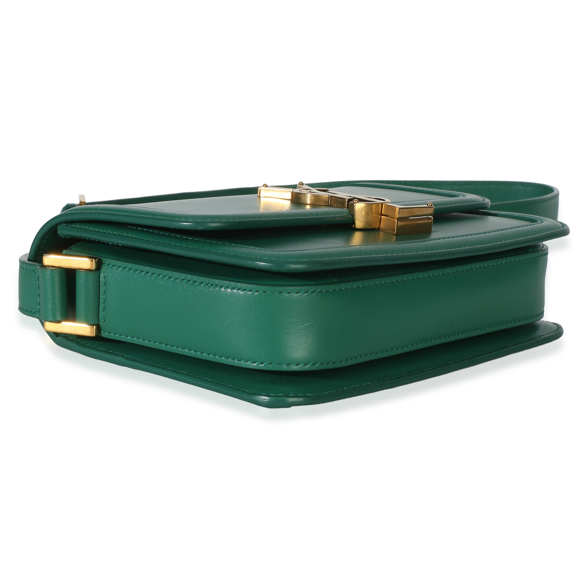 Saint Laurent Green Smooth Calfskin Monogram Small Solferino Satchel Handbag 7