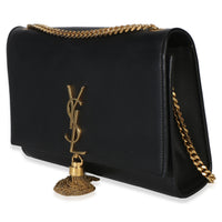 Saint Laurent Black Grain De Poudre Medium Kate Tassel Handbag 2