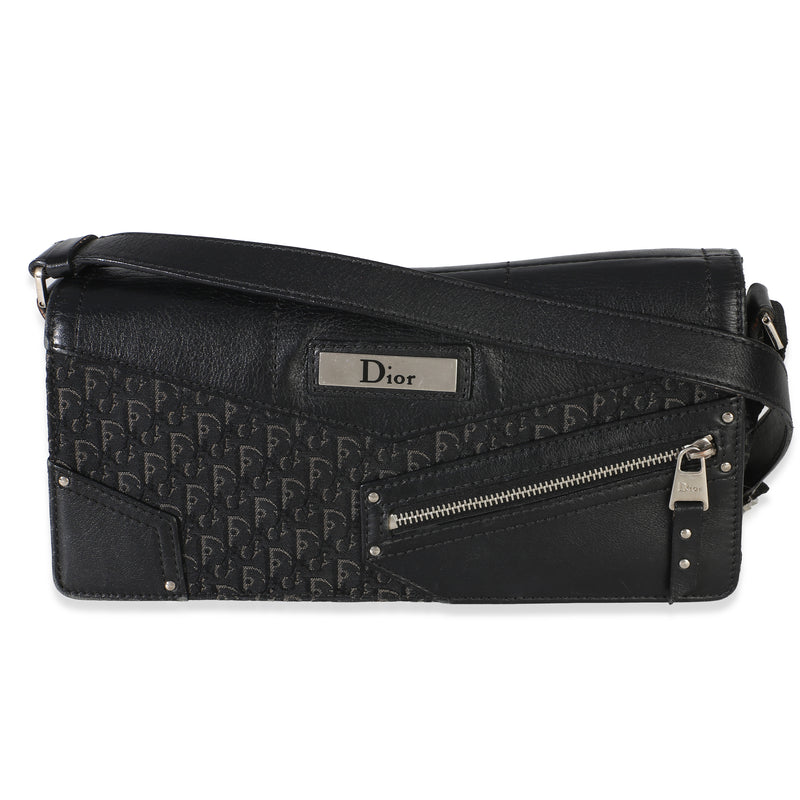 Christian Dior Black Diorissimo Canvas Street Chic Shoulder Bag Handbag id