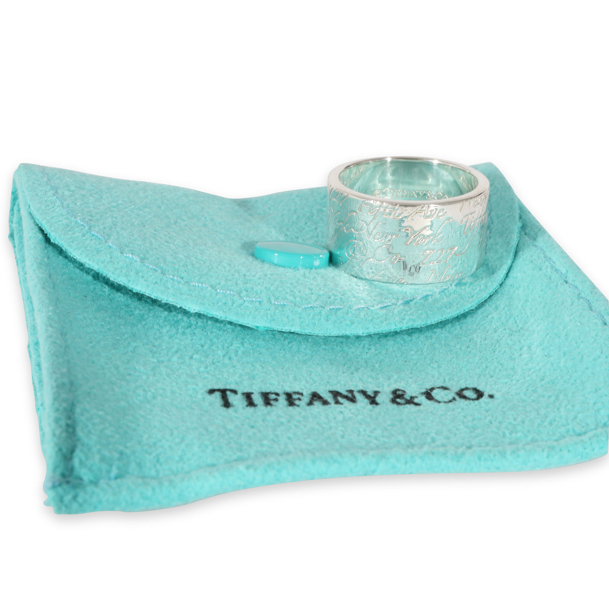 Tiffany & Co. Sterling Silver  Wide Notes Ring