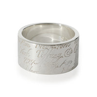 Tiffany & Co. Sterling Silver  Wide Notes Ring