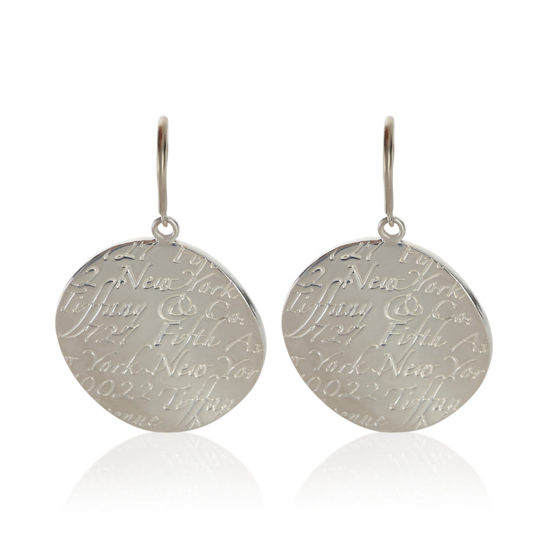 Tiffany & Co. Sterling Silver  Notes Earrings fv