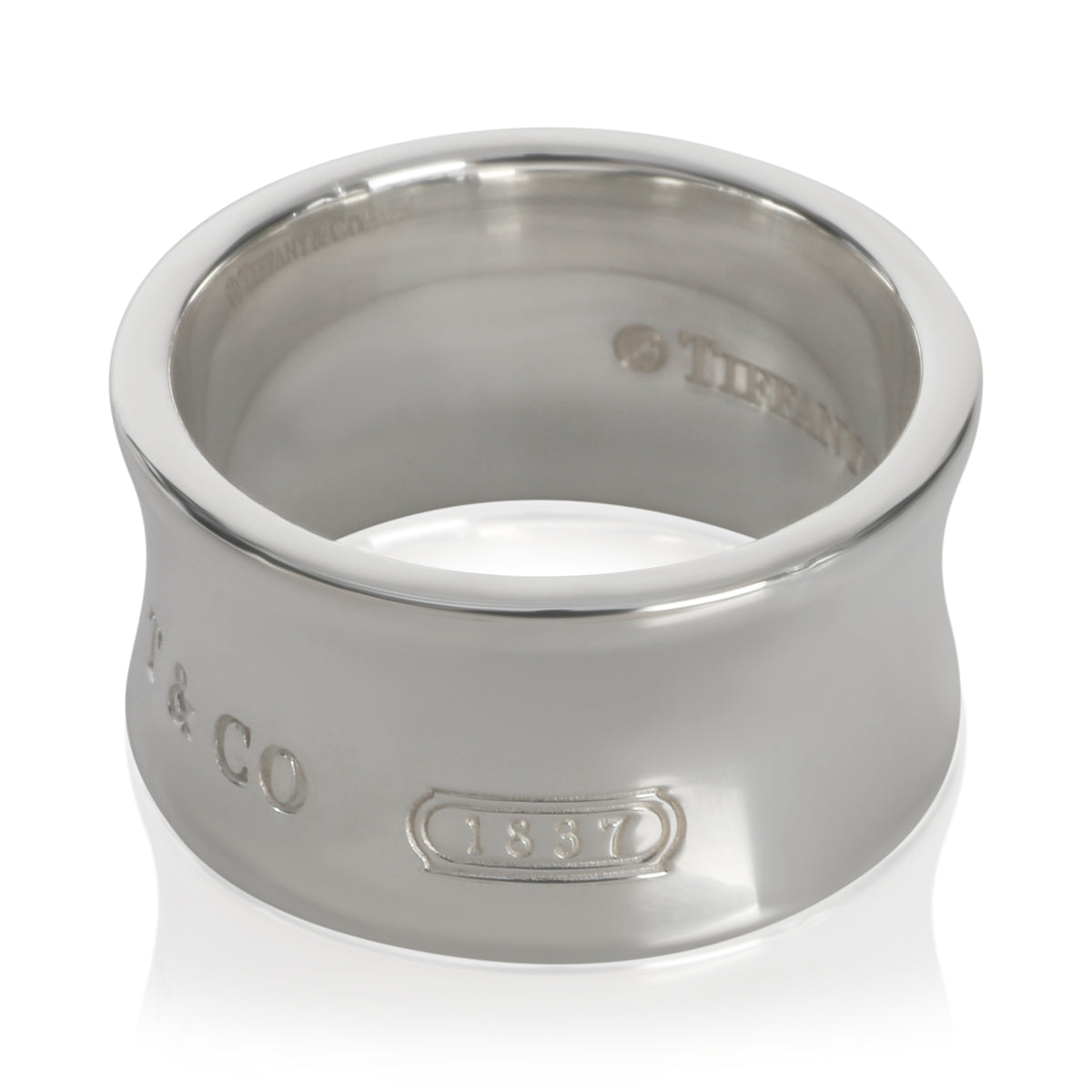 Tiffany & Co. Sterling Silver  Wide 1837 Ring 3