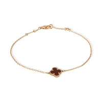 Van Cleef & Arpels Rose Gold Carnelian Sweet Alhambra Bracelet id