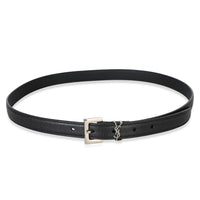 Saint Laurent Black Lambskin Cassandre Belt 85/34 id