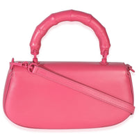 Gucci Pink Calfskin Medium Bamboo Diva Bag Handbag 4