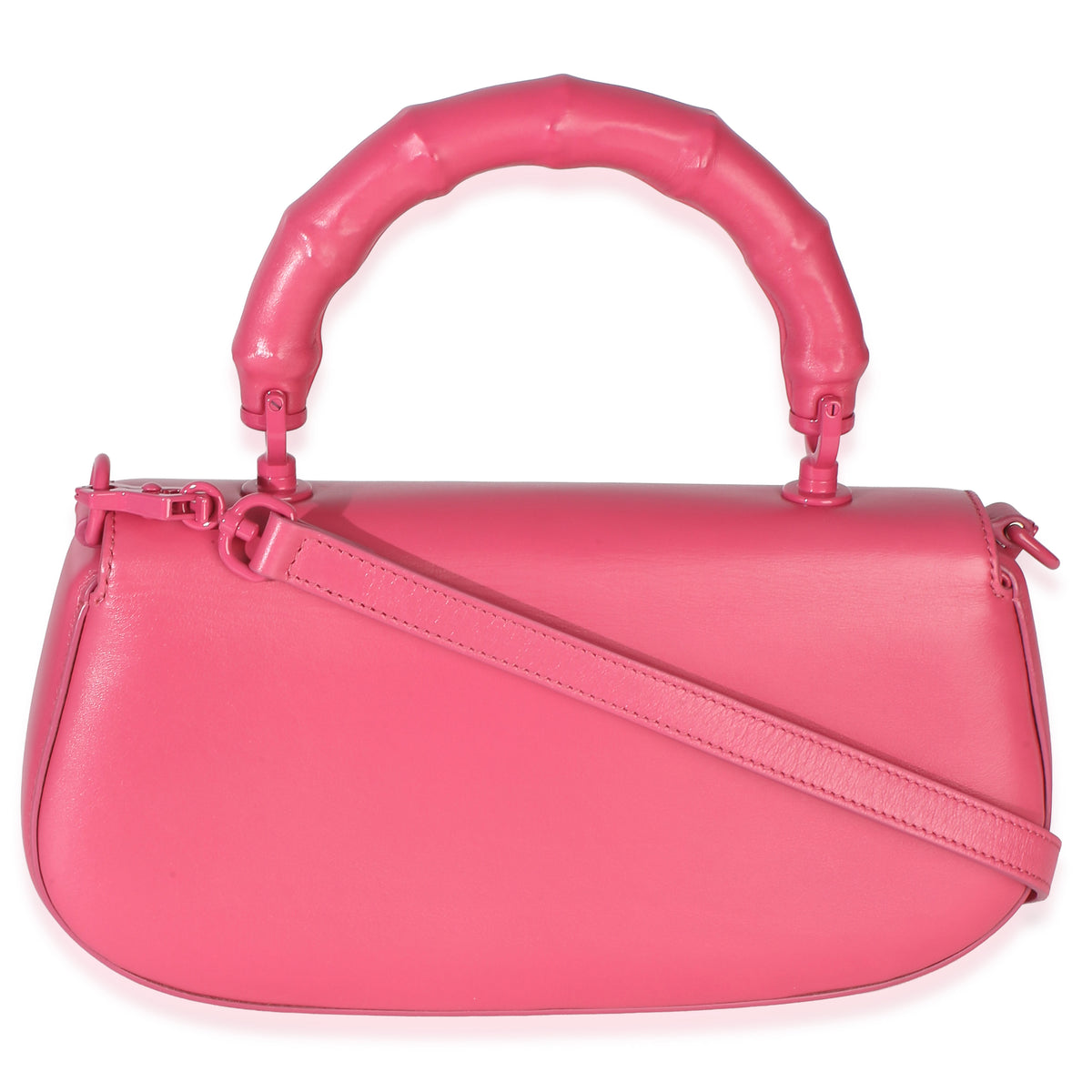 Gucci Pink Calfskin Medium Bamboo Diva Bag Handbag 4