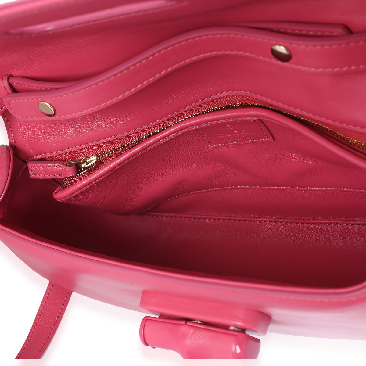 Gucci Pink Calfskin Medium Bamboo Diva Bag Handbag 9