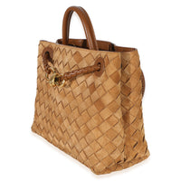 Bottega Veneta Amber Suede Intrecciato Small Andiamo Handbag 2