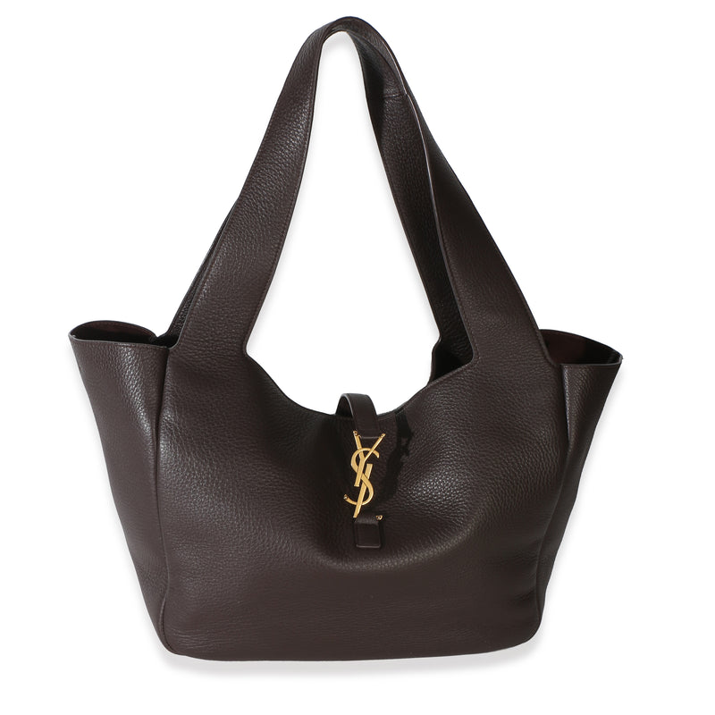 Saint Laurent Brown Grained Deerskin Bea Tote Handbag id