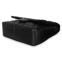 Chanel Black Quilted Lambskin Jumbo Double Flap Bag Handbag 6