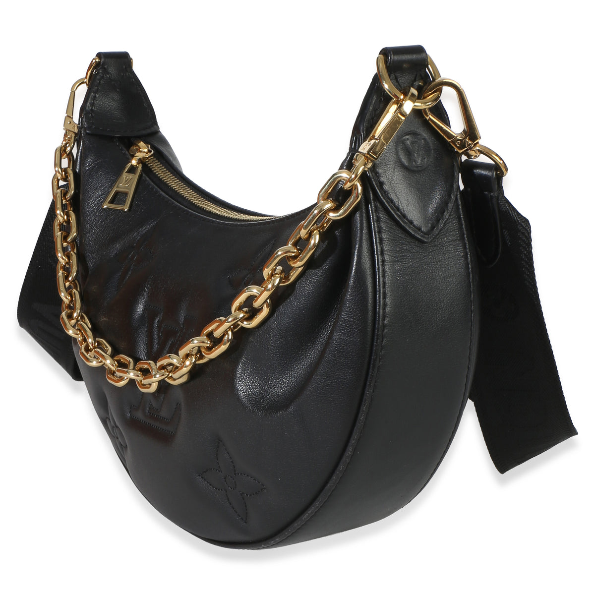 Louis Vuitton Black Calfskin Bubblegram Over The Moon Handbag 2